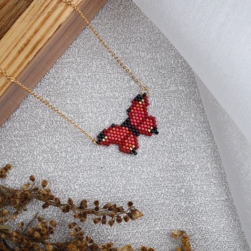 Ember Flight Beaded Necklace